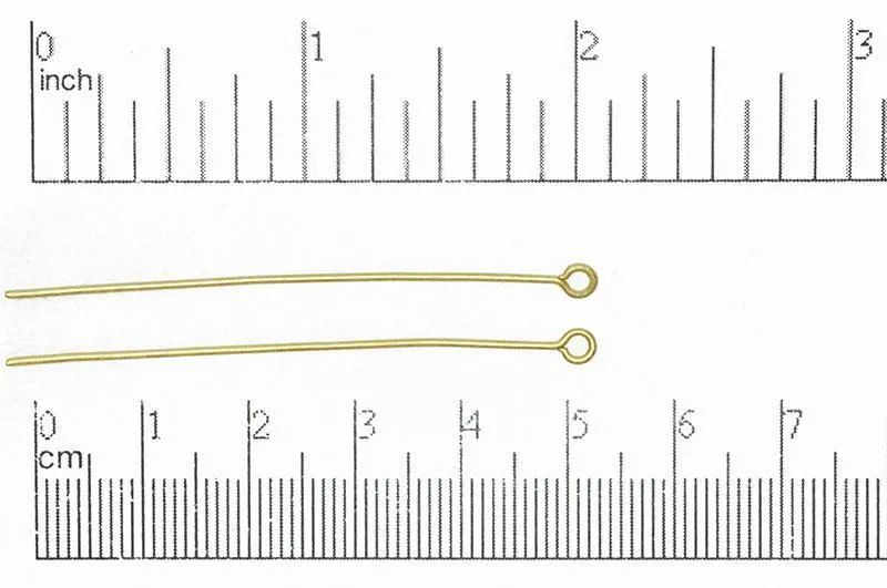2 Inch Eye Pin - 20 Gauge Wire available in Multiple Colors made from Brass sold Individually - E/P2