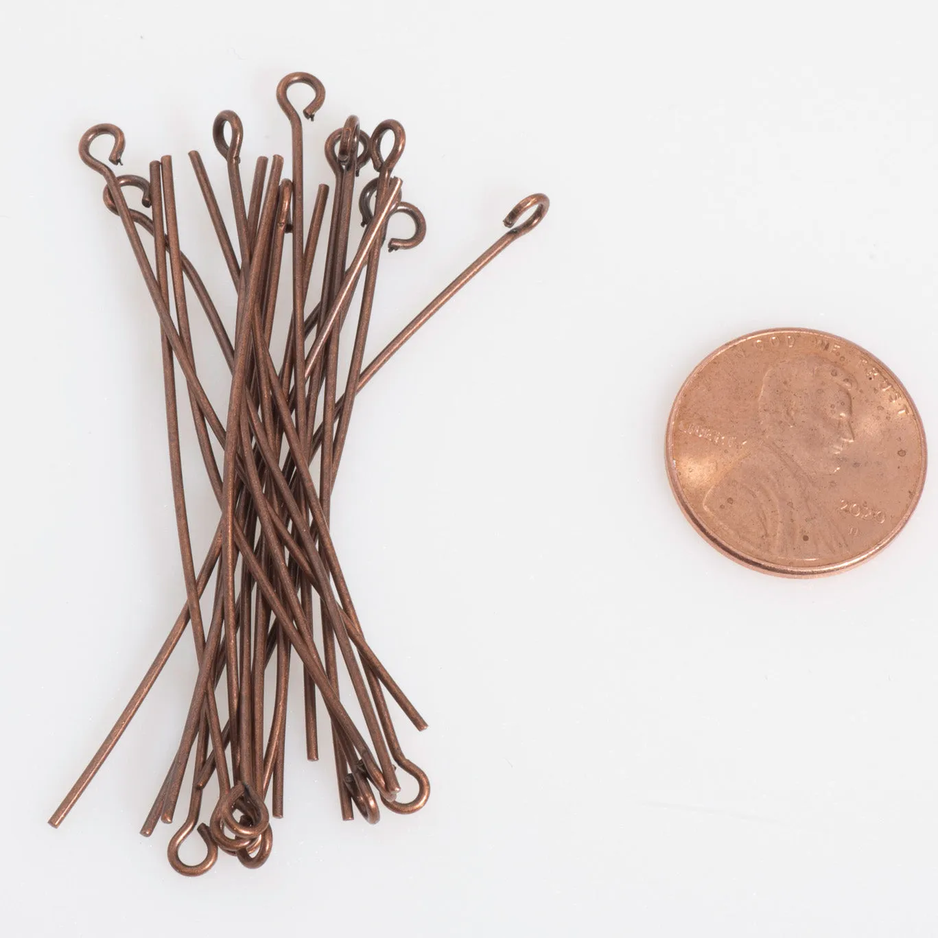 2 Inch Eye Pin - 20 Gauge Wire available in Multiple Colors made from Brass sold Individually - E/P2
