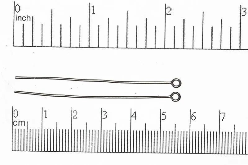 2 Inch Eye Pin - 20 Gauge Wire available in Multiple Colors made from Brass sold Individually - E/P2