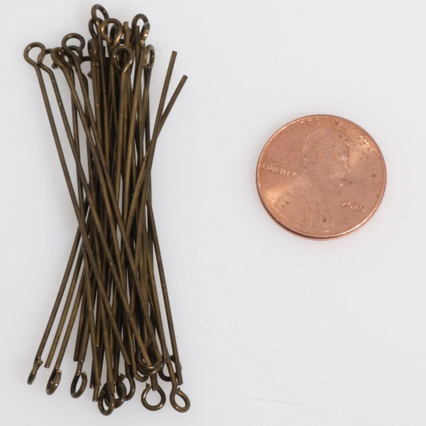2 Inch Eye Pin - 20 Gauge Wire available in Multiple Colors made from Brass sold Individually - E/P2