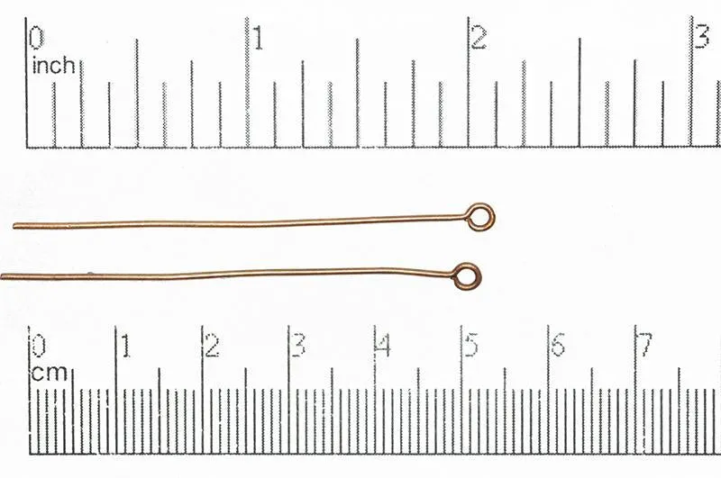 2 Inch Eye Pin - 20 Gauge Wire available in Multiple Colors made from Brass sold Individually - E/P2