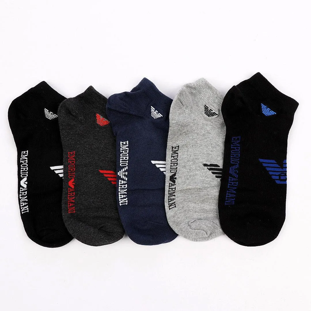 5 In 1 Design Grey Blue Black Ash Socks