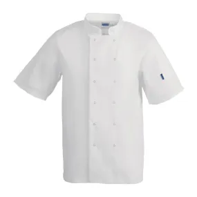 A211-L Whites Vegas Unisex Chefs Jacket Short Sleeve White L