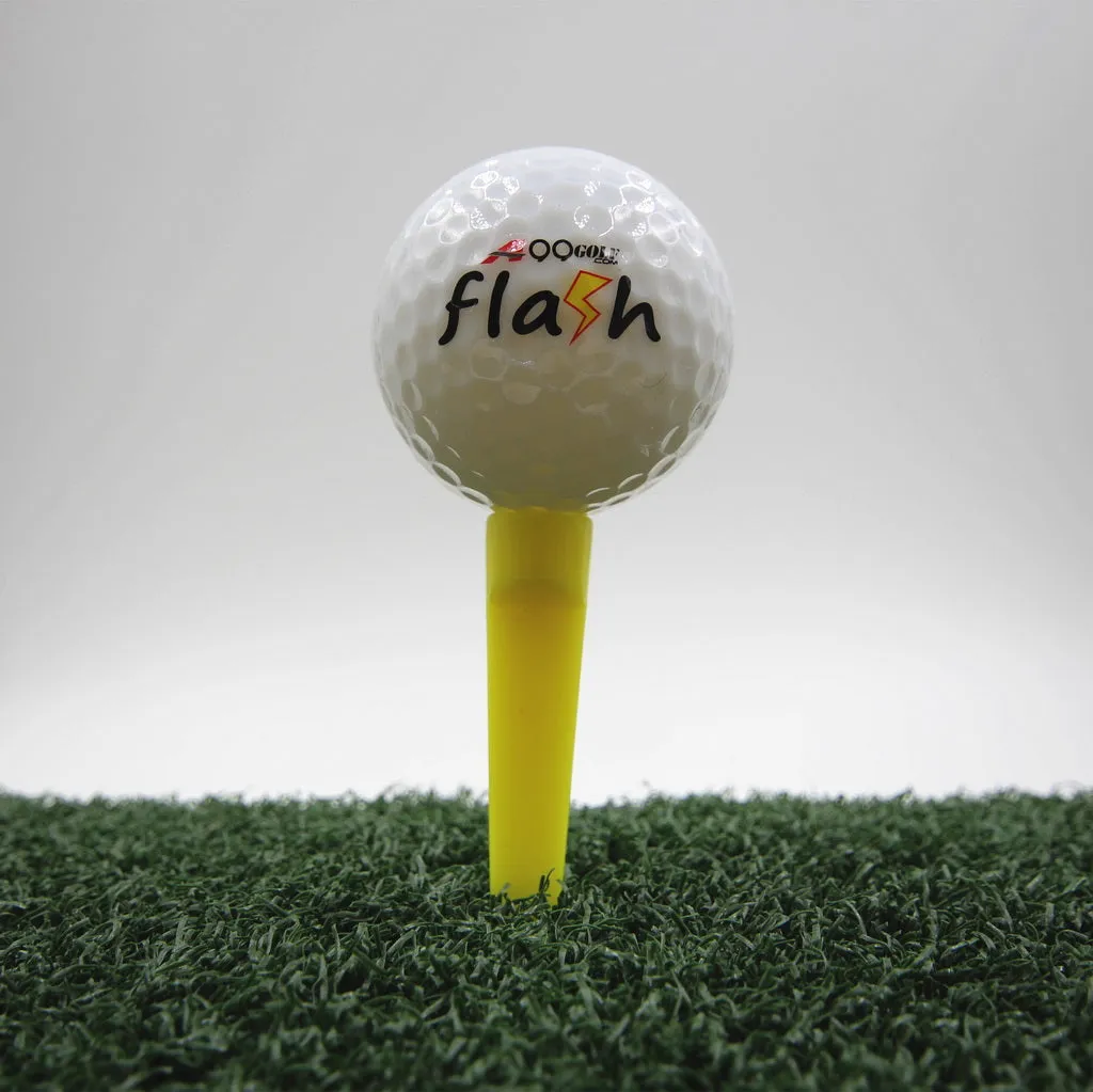 A99 Golf Wedge Tee Plastic Tees Golf Practice Training Accessories 70mm Yellow 50pcs
