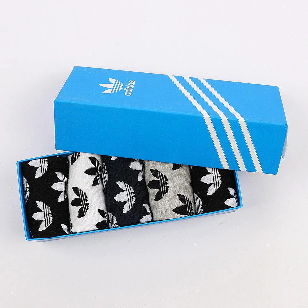 Adidas 5 In 1 Black Grey White Navy Blue Ash socks
