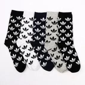 Adidas 5 In 1 Black Grey White Navy Blue Ash socks