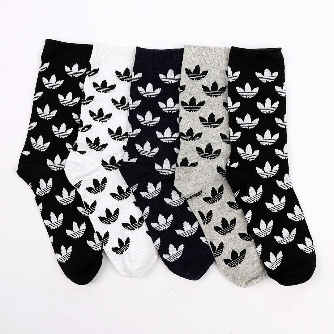Adidas 5 In 1 Black Grey White Navy Blue Ash socks