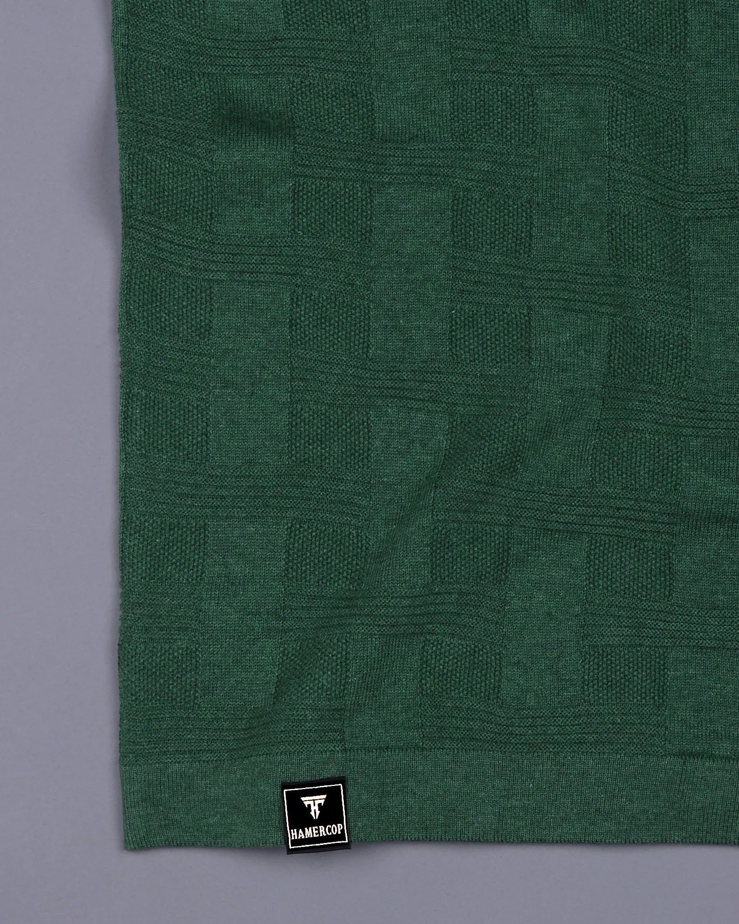 Aristo Cactus Green Knitted Melange Cotton T-Shirt