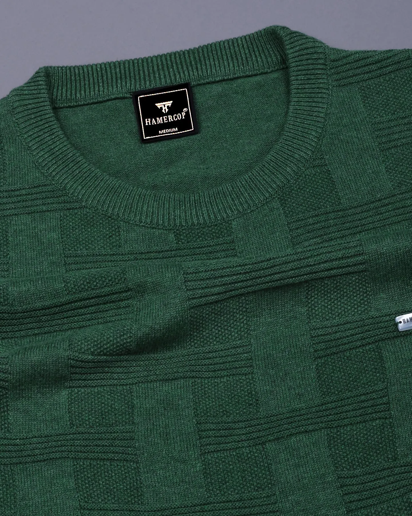 Aristo Cactus Green Knitted Melange Cotton T-Shirt