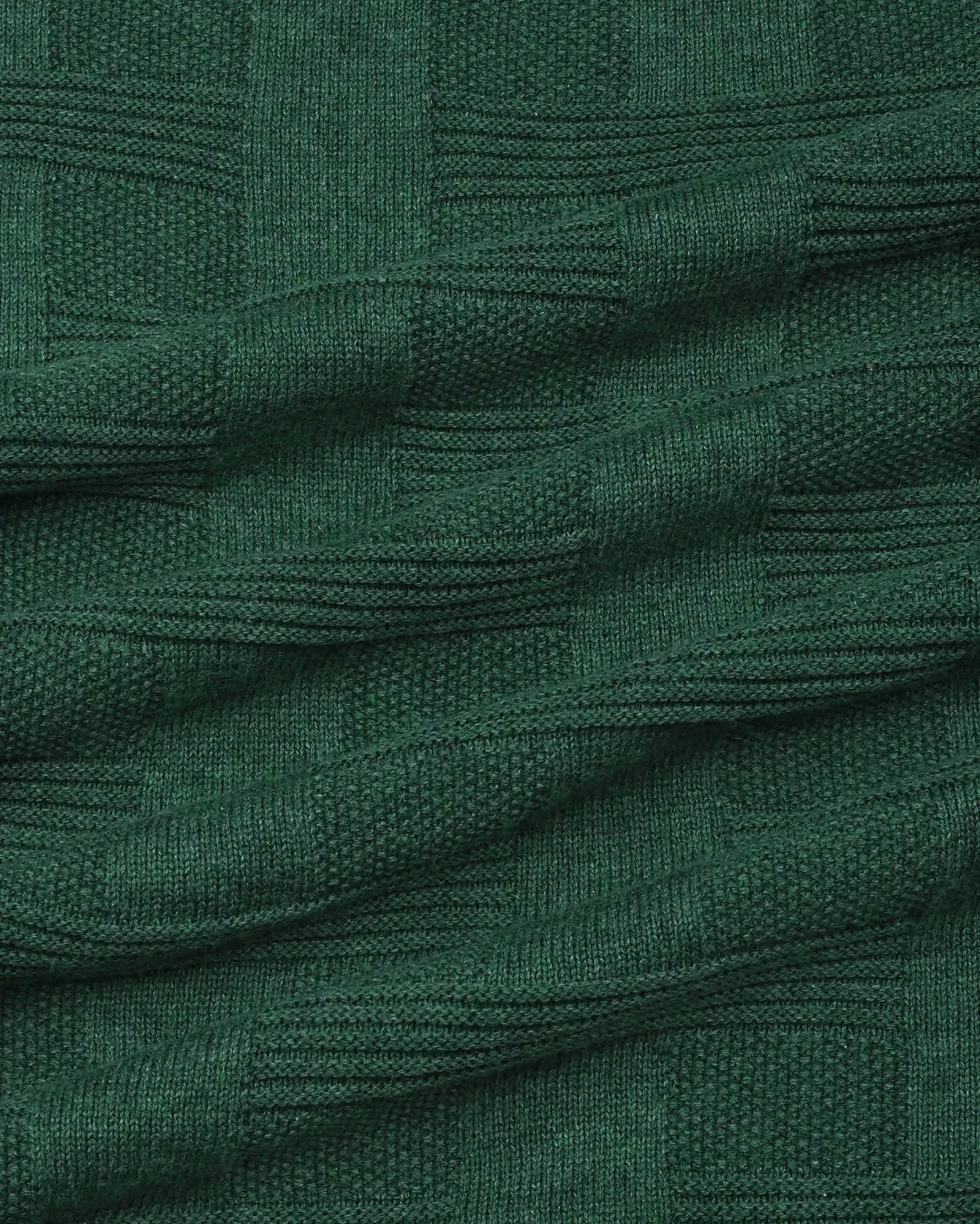 Aristo Cactus Green Knitted Melange Cotton T-Shirt