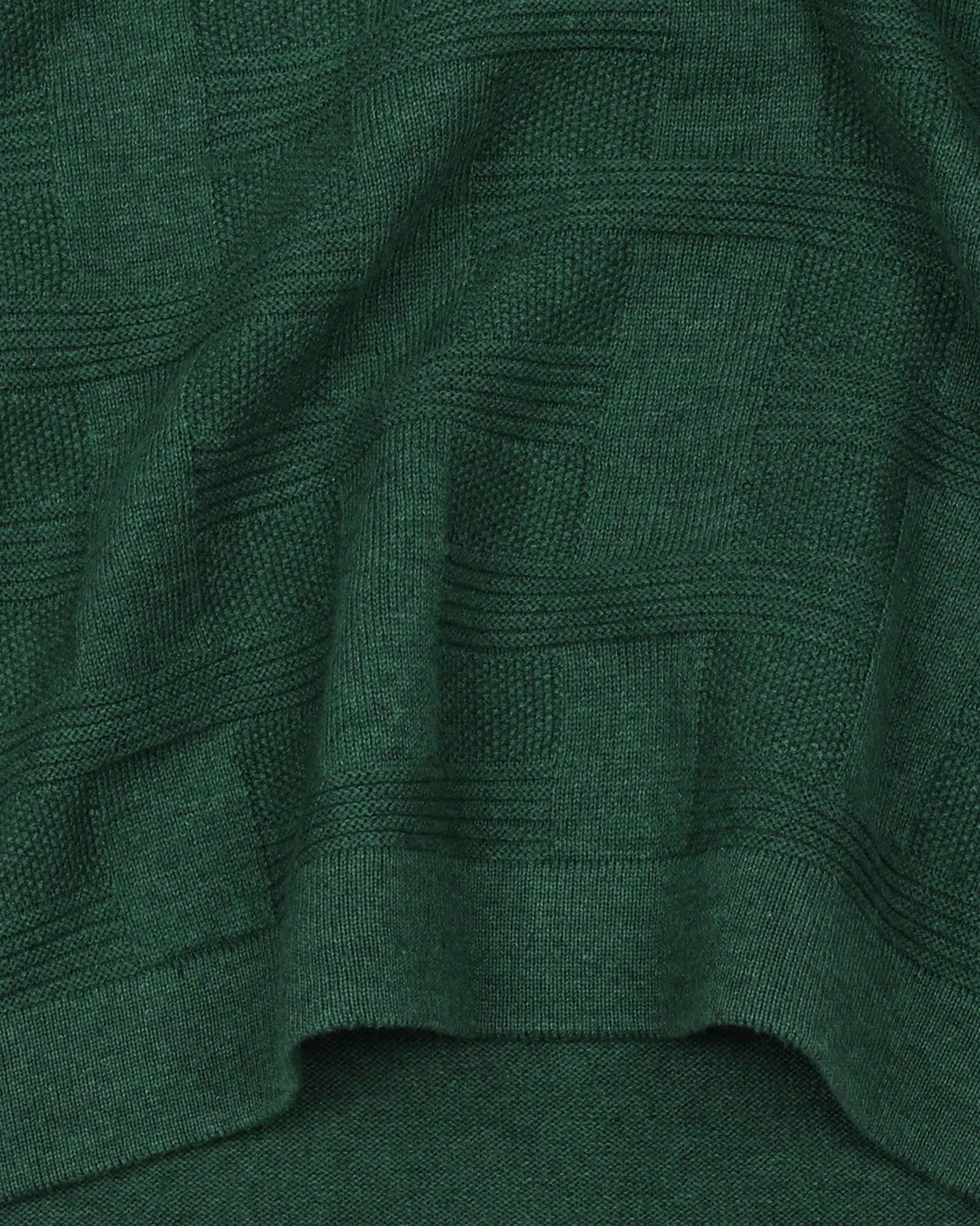 Aristo Cactus Green Knitted Melange Cotton T-Shirt