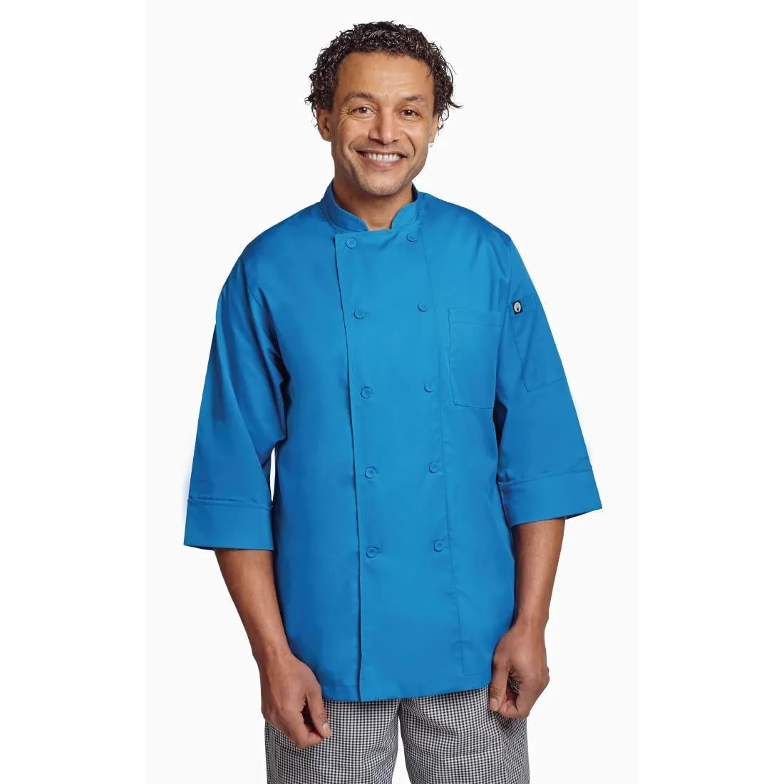 B178-S Chef Works Unisex Chefs Jacket Blue S