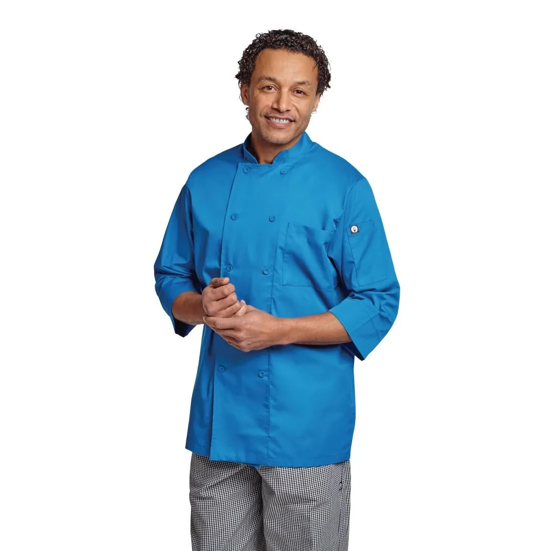 B178-S Chef Works Unisex Chefs Jacket Blue S