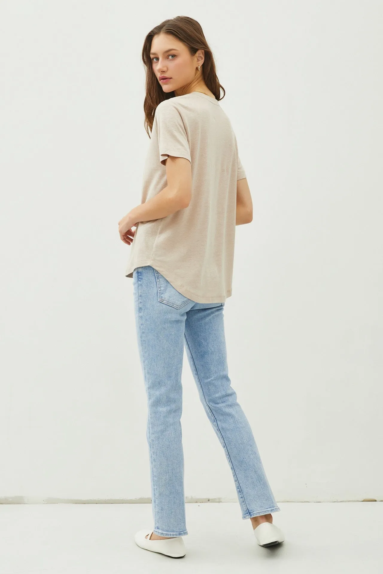 Basic V-Neck Short Sleeve T-Shirt