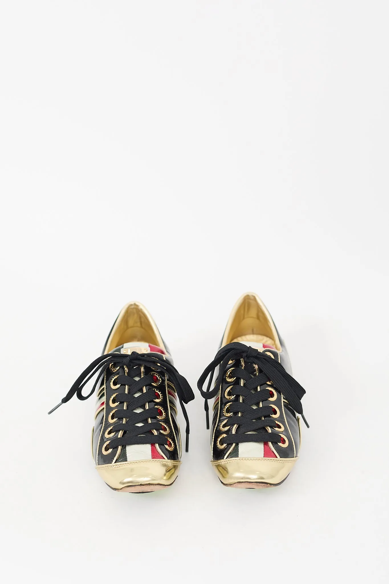 Black & Multi Patent Leather Sneaker