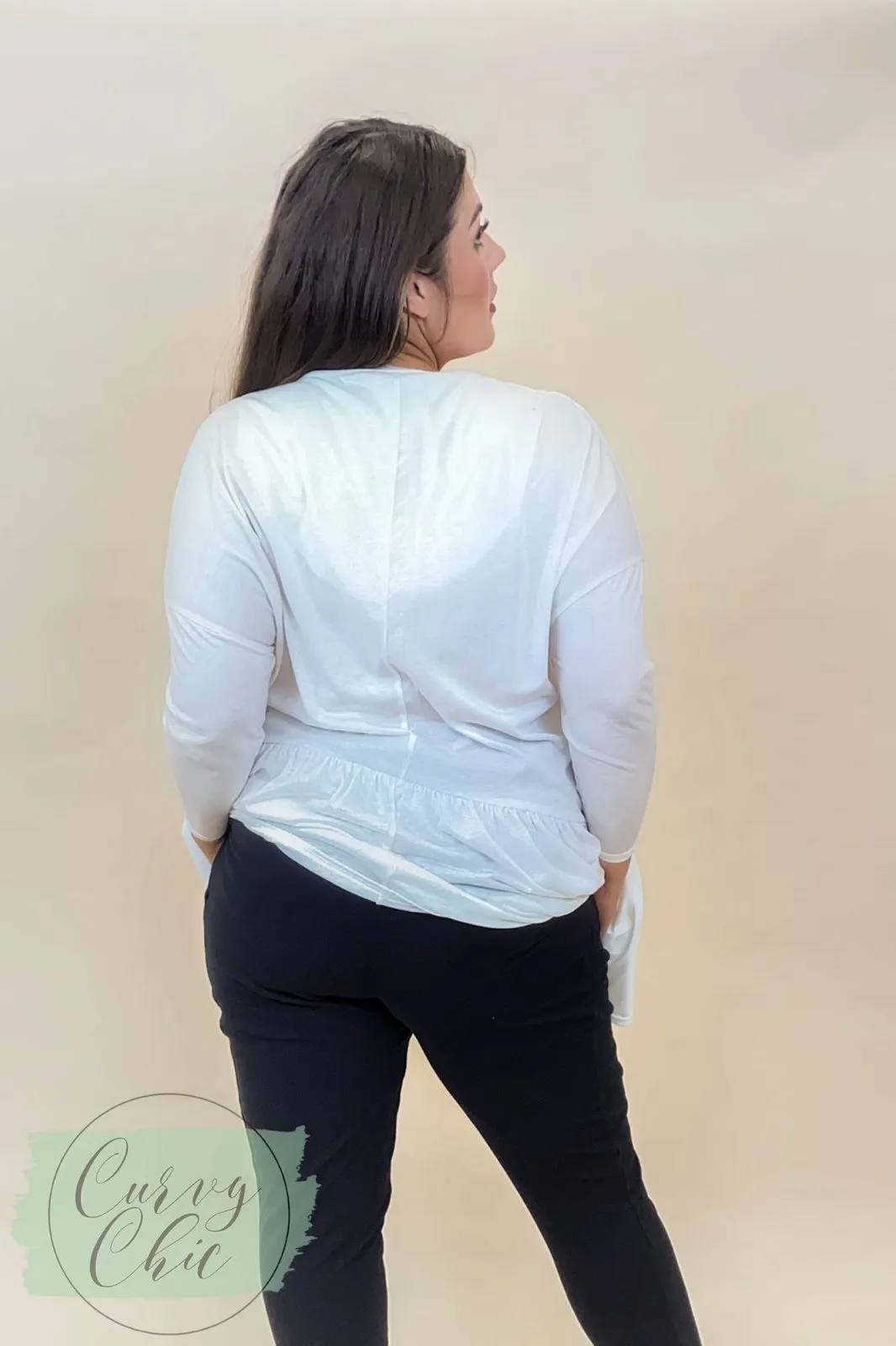 Black Plus Size Pleat Front Tapered Trousers