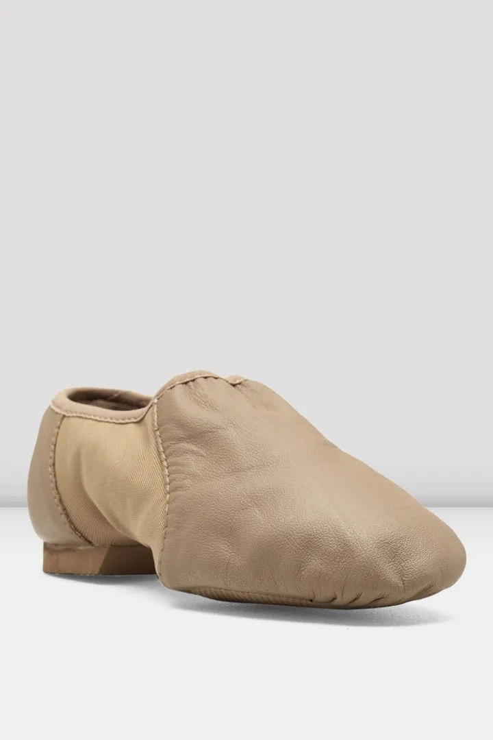 Bloch S0495L, Ladies Tan Neo-Flex Slip On Leather Jazz Shoe, Adult Size