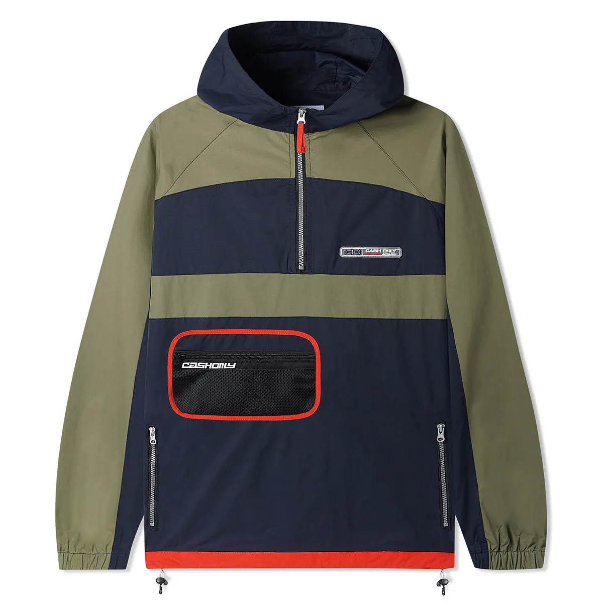 Cash Only - Athletic Anorak Jacket Army/Navy
