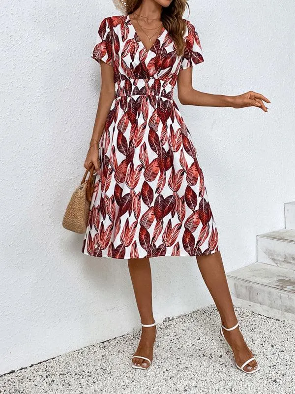 Chic Floral V-Neck Summer Dress for Effortless Style