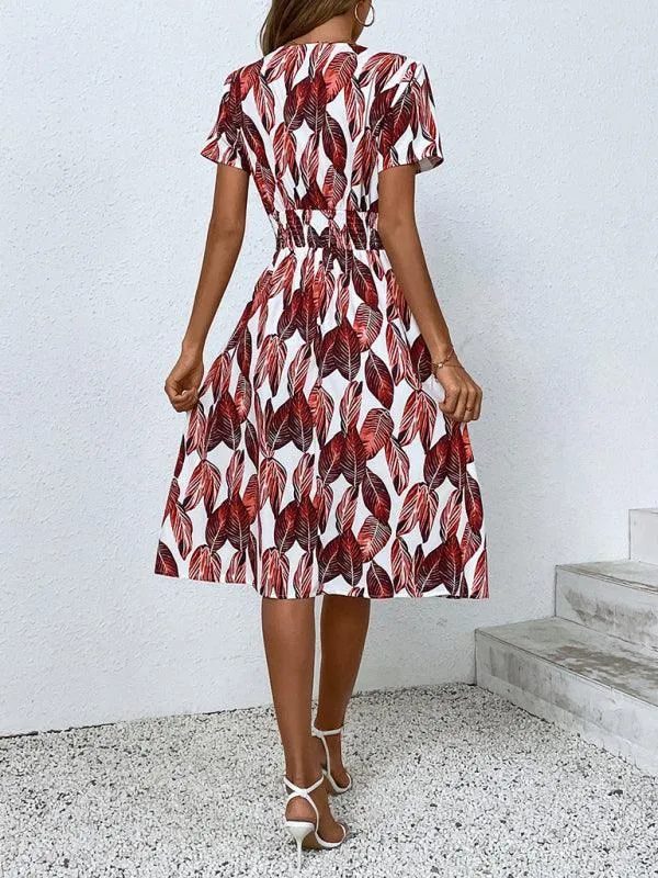 Chic Floral V-Neck Summer Dress for Effortless Style