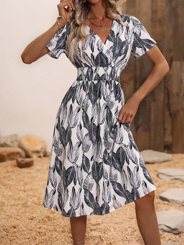 Chic Floral V-Neck Summer Dress for Effortless Style
