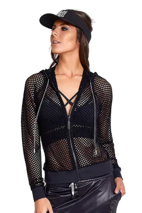 Colcci Fitness Fully Meshed Black Outwear Jacket