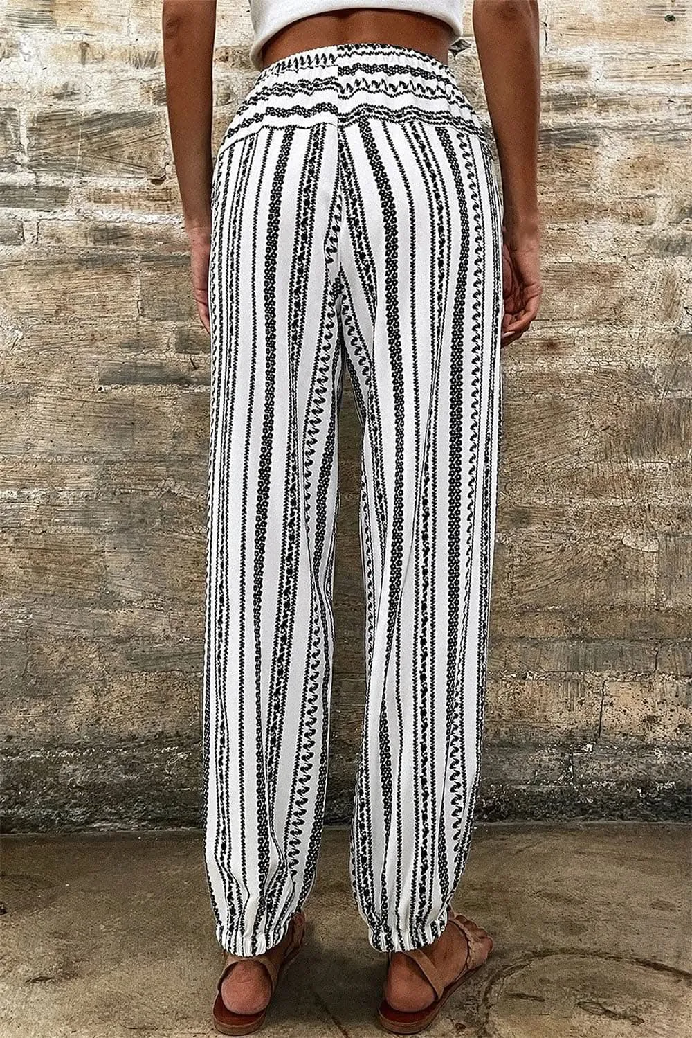 Comfortable printed drawstring pants