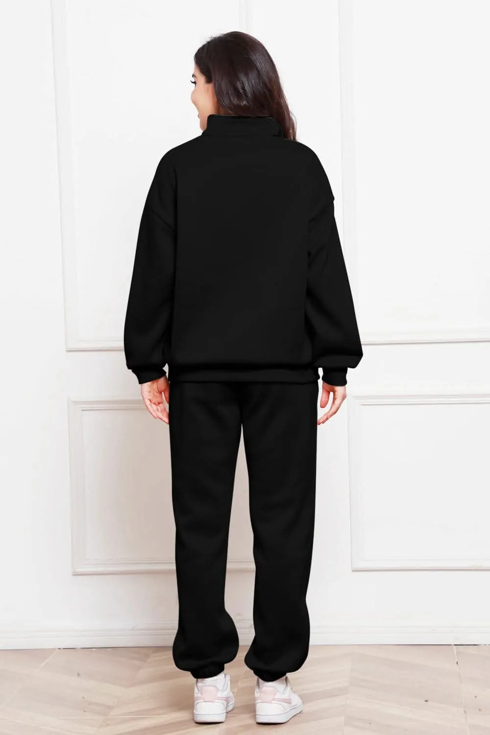 Cozy half zip sweatshirt & jogger set
