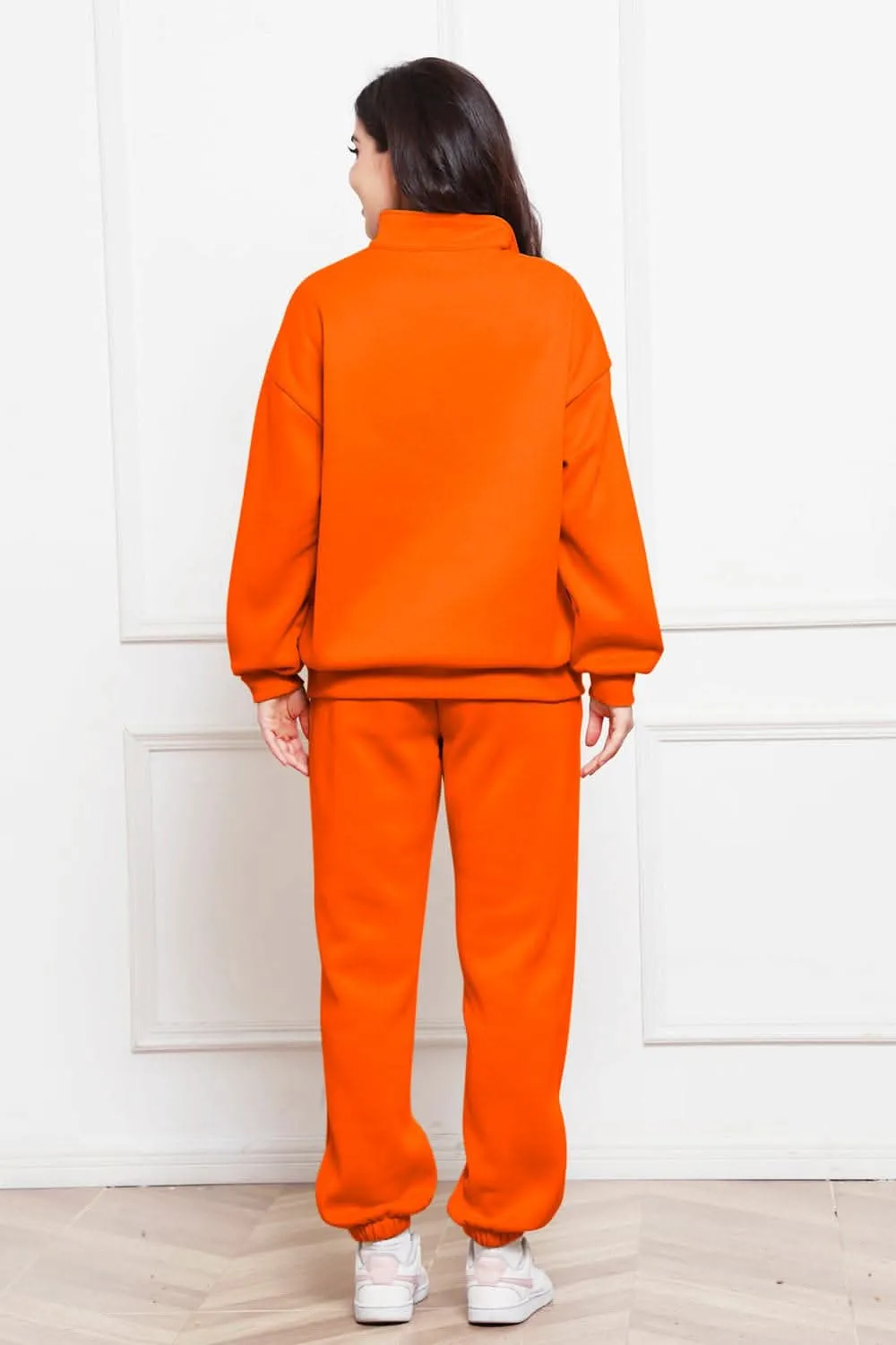 Cozy half zip sweatshirt & jogger set