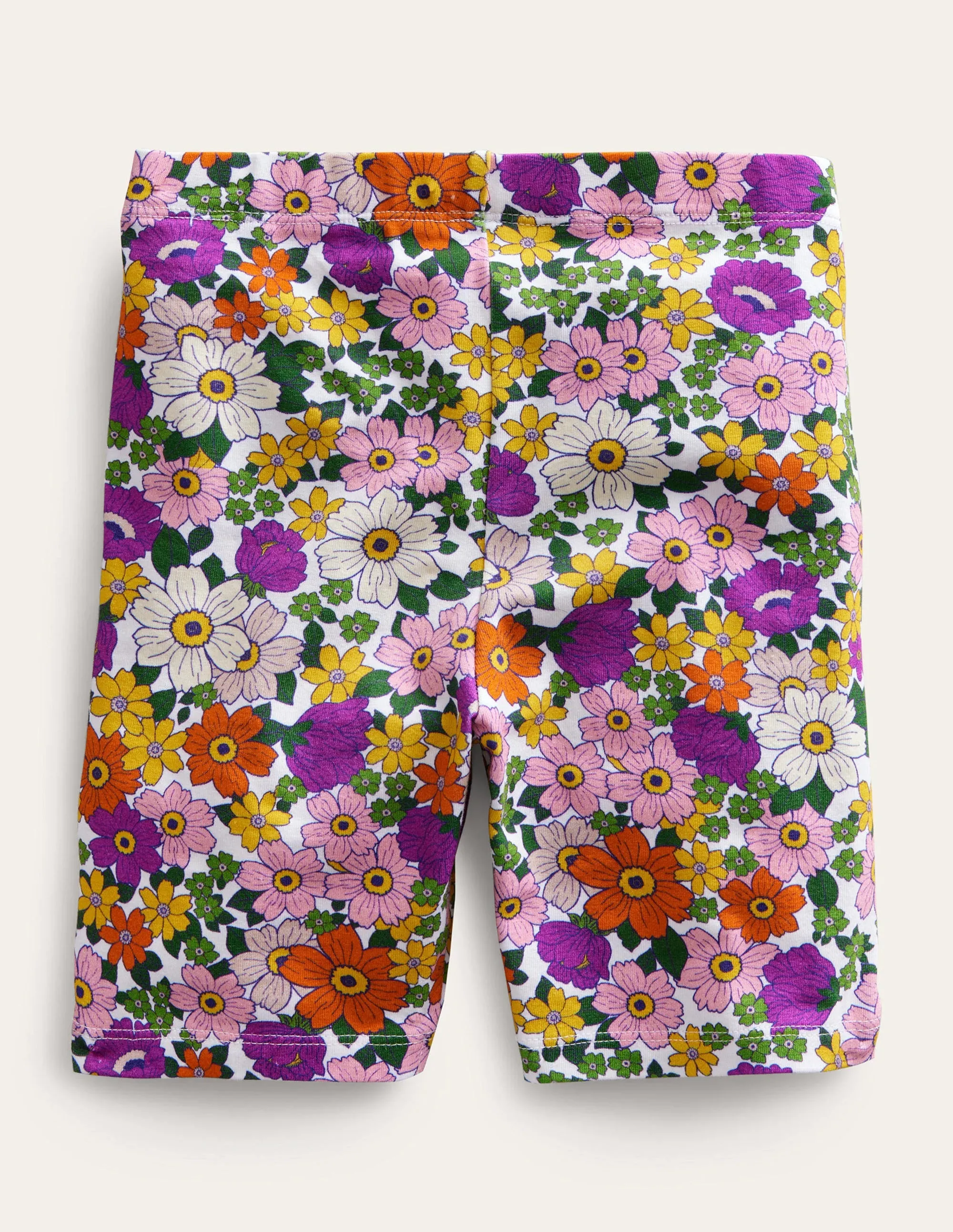 Cycling Shorts-Radiant Orchid Purple Floral