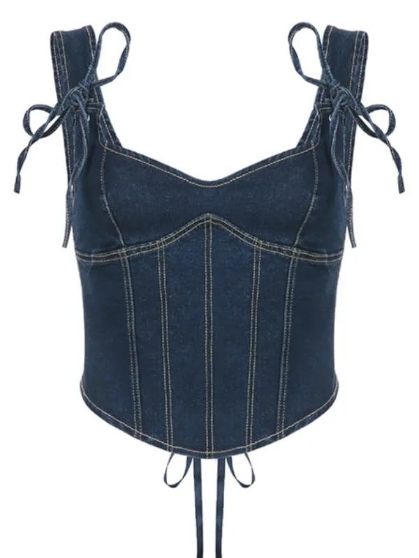 Denim spicy girl camisole