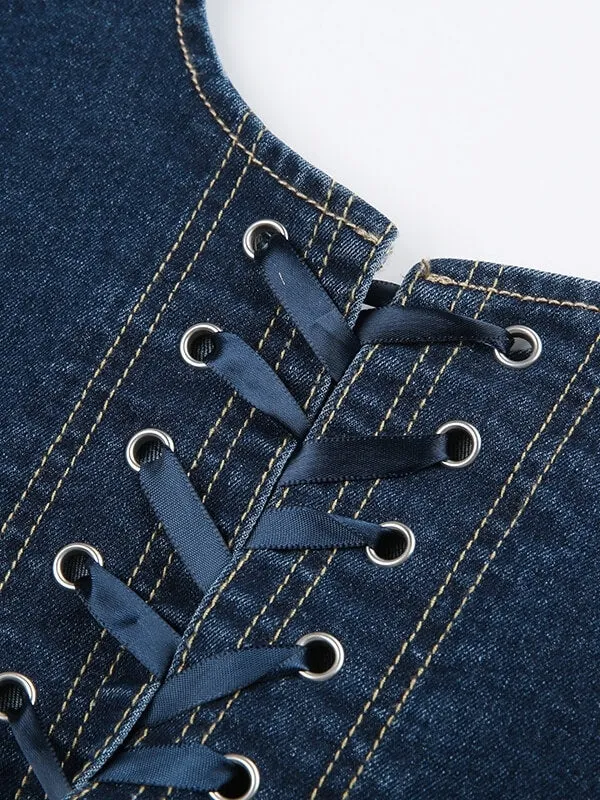 Denim spicy girl camisole
