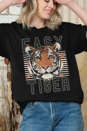 EASY TIGER Oversized Tee - Black
