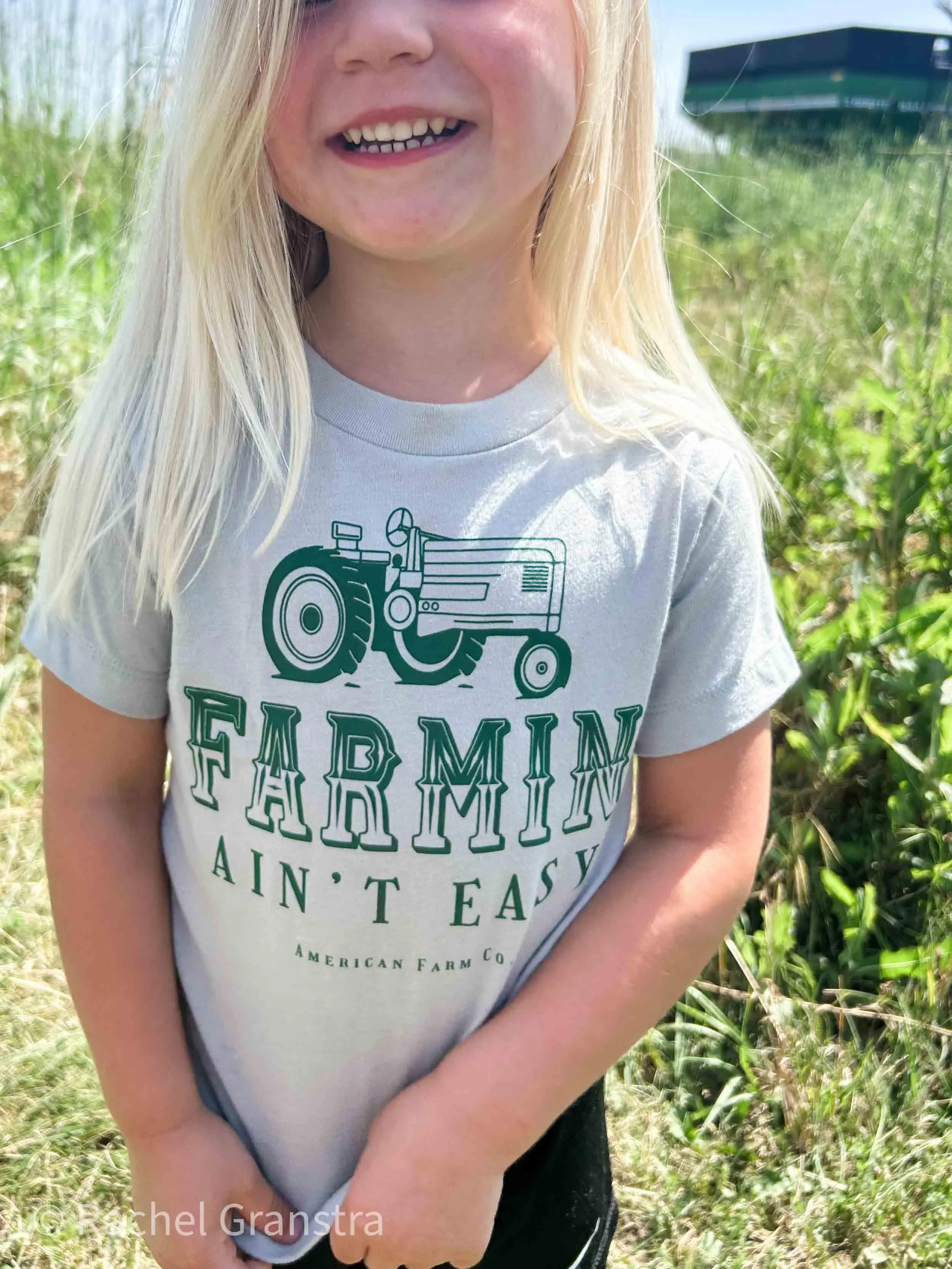 Farmin’ Ain’t Easy Green Toddler/Youth Tees