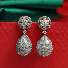 Gold Plated Stylish Zircon/AD Earring 5616-9681