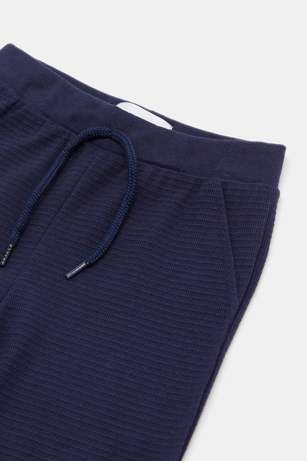 Infant Boys Navy Jacquard Jogger