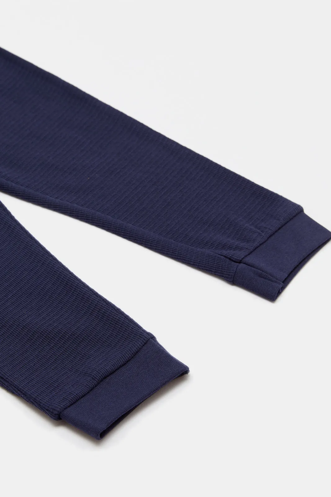 Infant Boys Navy Jacquard Jogger