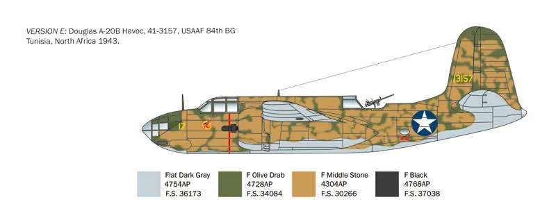 Italeri Aircraft 1:48 A-20B/Boston III Kit