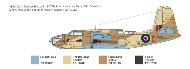 Italeri Aircraft 1:48 A-20B/Boston III Kit