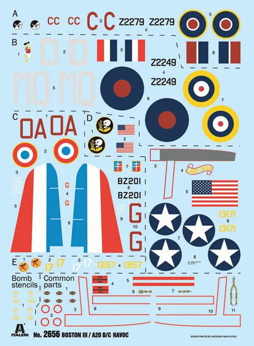 Italeri Aircraft 1:48 A-20B/Boston III Kit