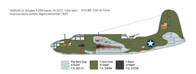 Italeri Aircraft 1:48 A-20B/Boston III Kit