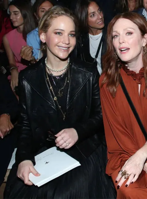JENNIFER LAWRENCE LEATHER JACKET by TJS