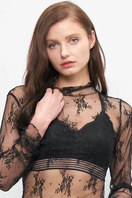 Lace Undershirt *Black & Cream*