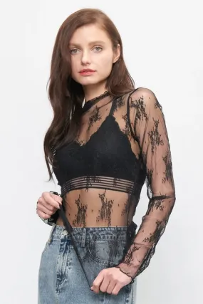 Lace Undershirt *Black & Cream*