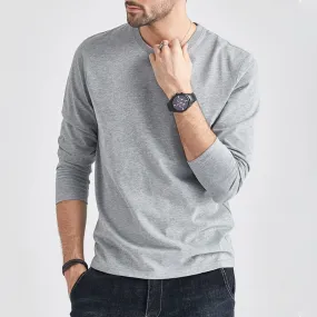 Long Sleeve T-Shirts Men Women 100% Cotton Summer Short Tees Solid Basic Soft Male