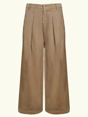 Luca Wide Trouser - Taupe
