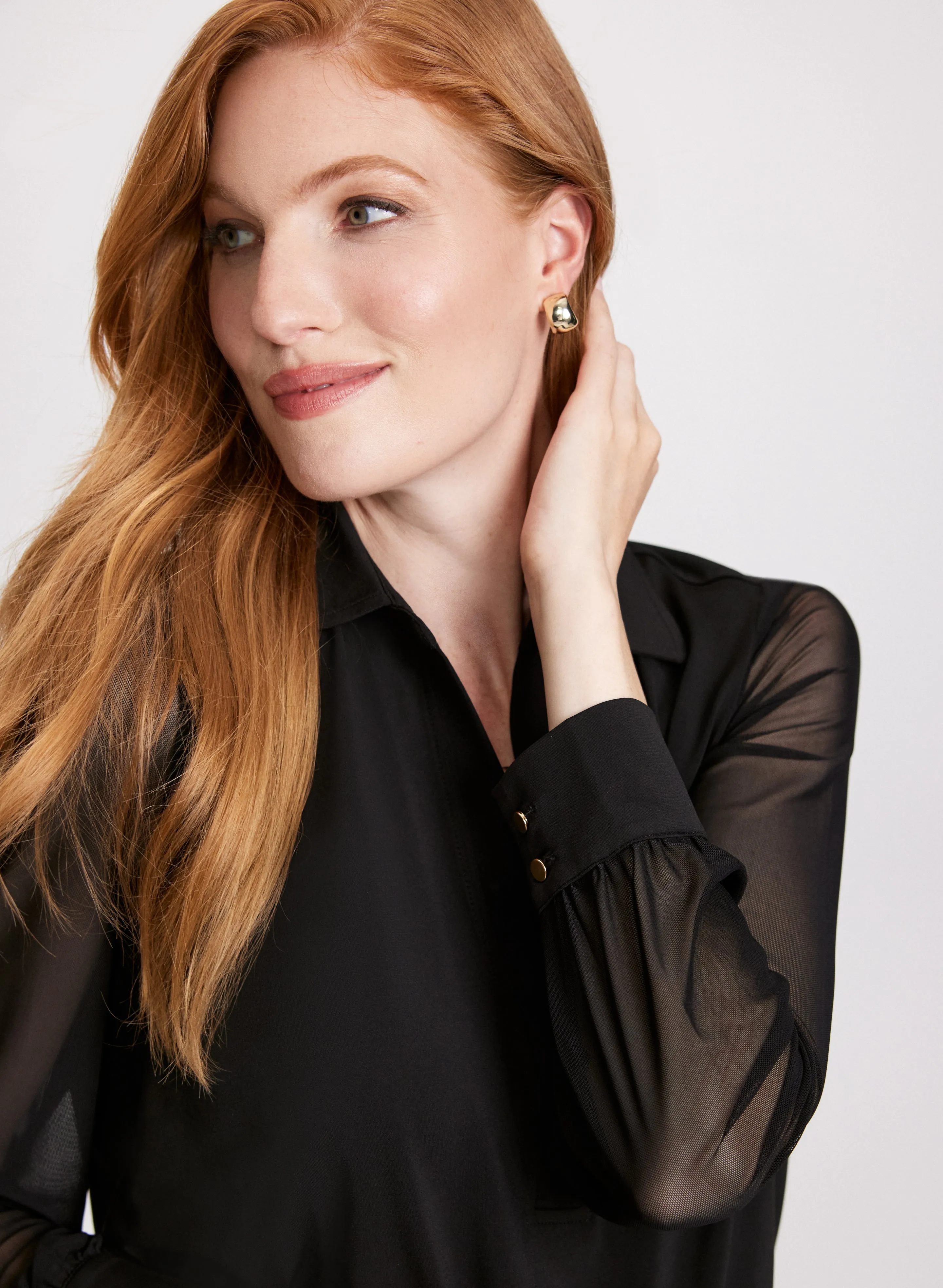 Mesh Long Sleeve Top