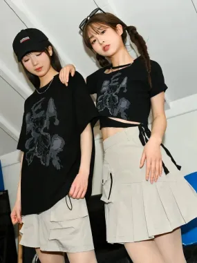 Midnight Strap Short Slim Black T-Shirt Bear