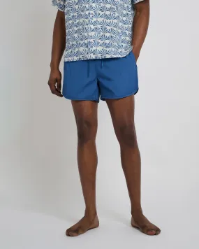 Nylon Crinkle 4" Scallop Swim Trunk