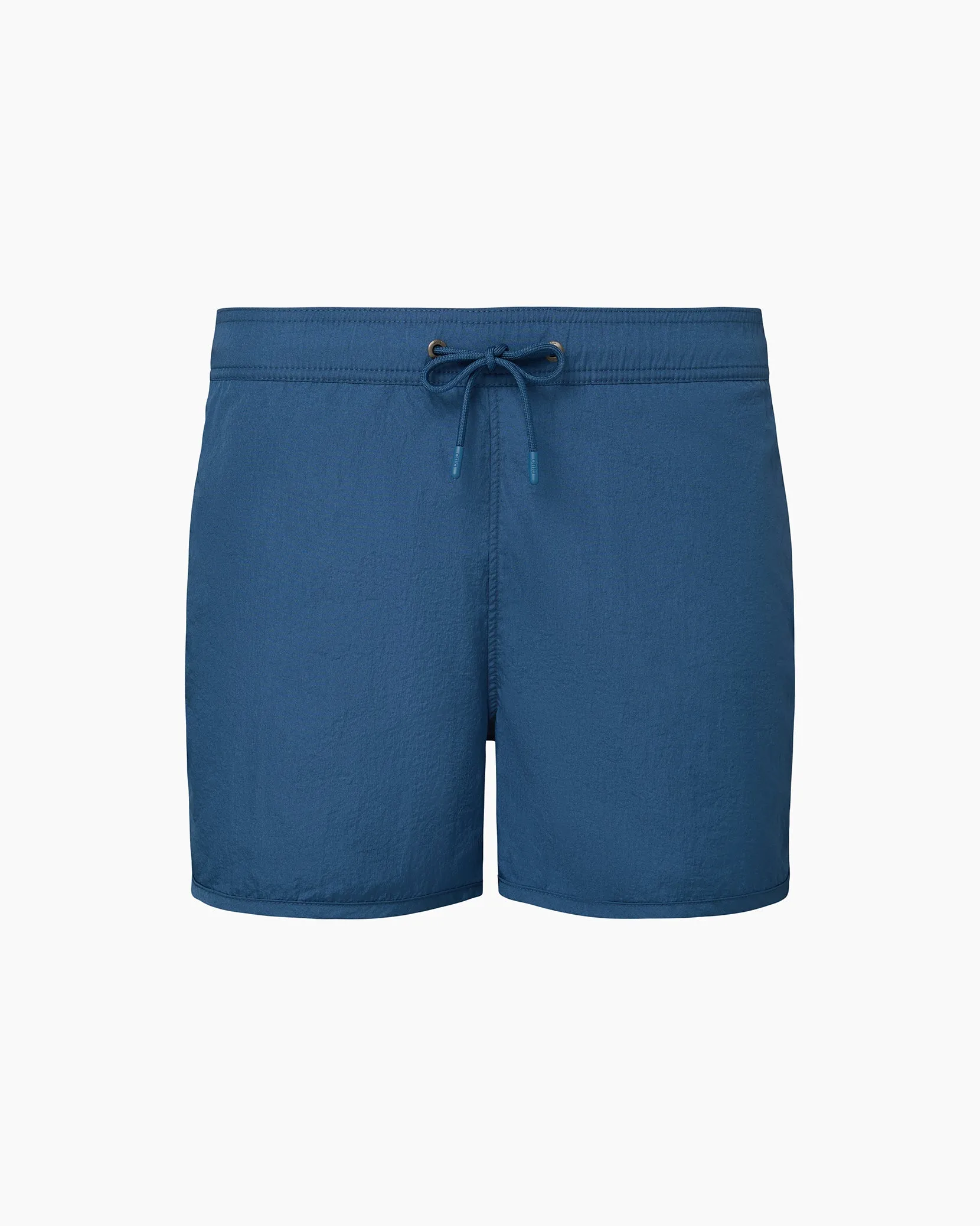 Nylon Crinkle 4" Scallop Swim Trunk
